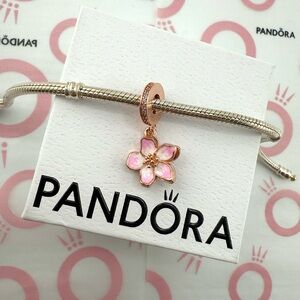 Pandora Cherry Blossom Dangle Charm rose gold
